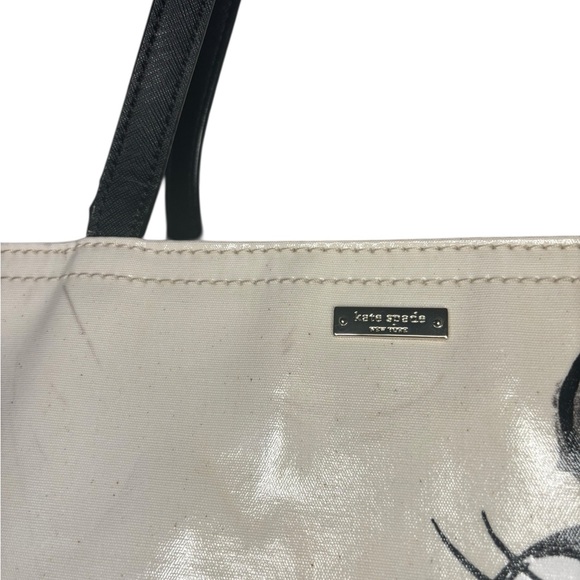 Kate Spade x Disney Minnie Mouse Tote Storybook Lining Cream Canvas - Picture 14 of 15